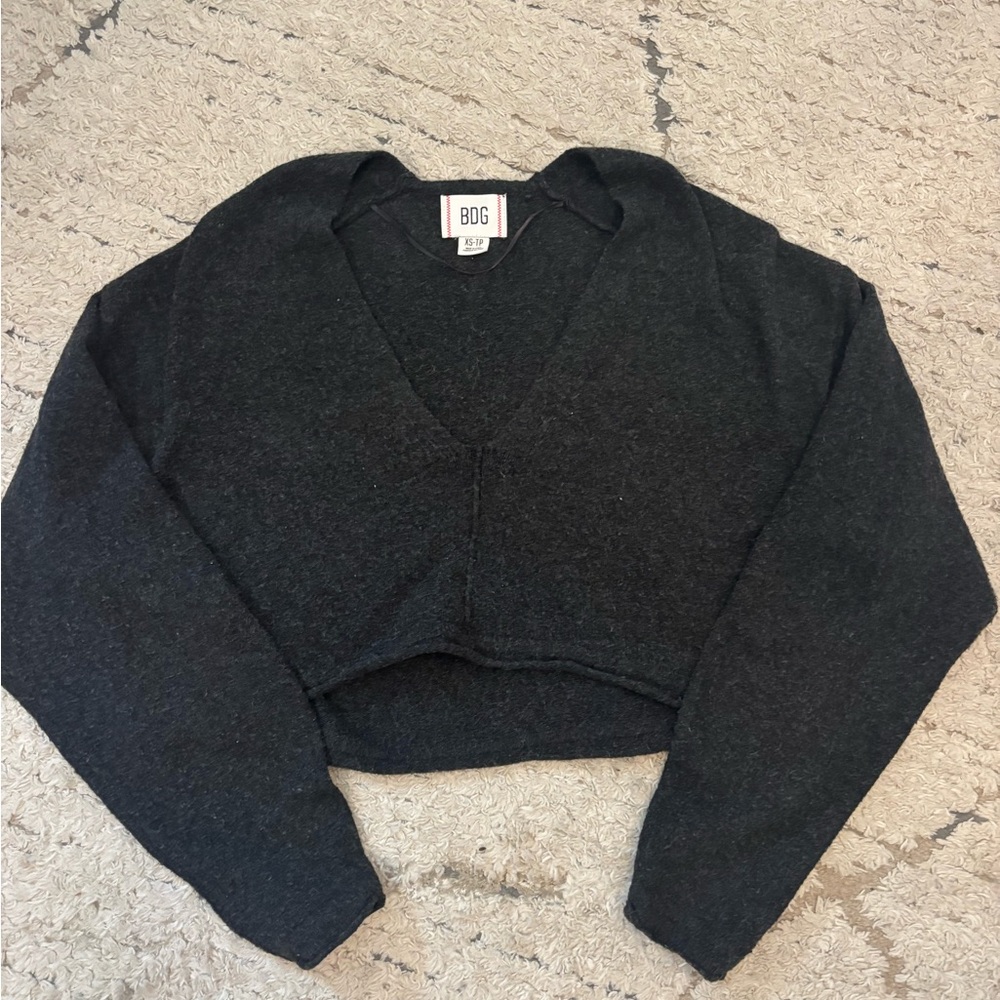 BDG Black Cropped Sweater